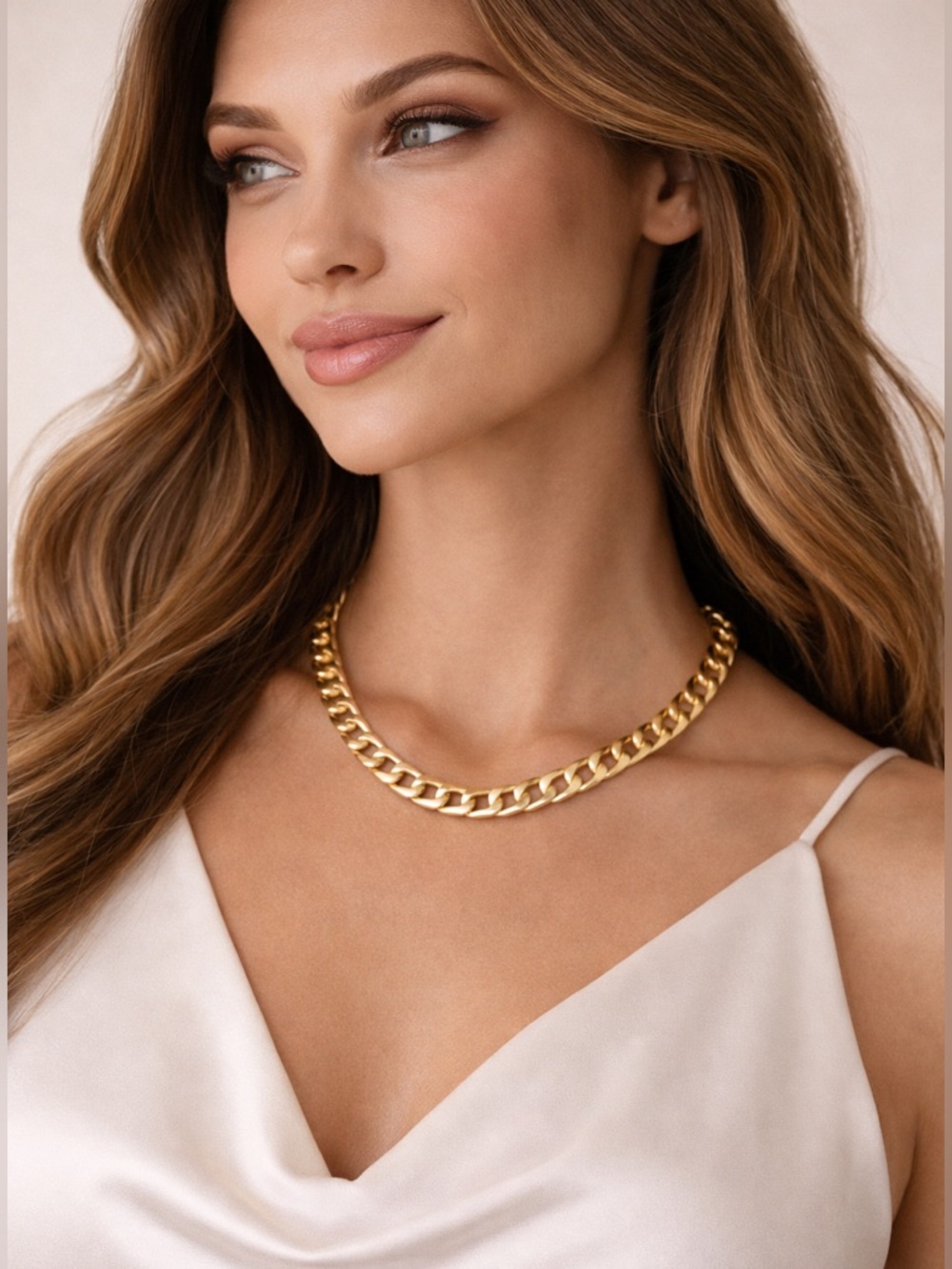 Mariner 18k over stainless steel necklace